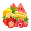 Strawberry banana-Raspberry watermelon-Lemon lime